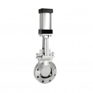 氣動(dòng)對(duì)夾式刀閘閥PNI.0 DN200的，材質(zhì)碳鋼